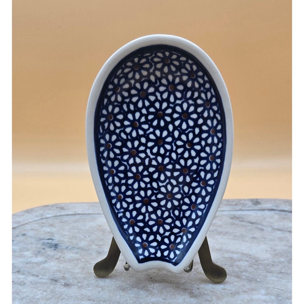 Polish Pottery Spoon Rest - Handcrafted Boleslawiec Stoneware